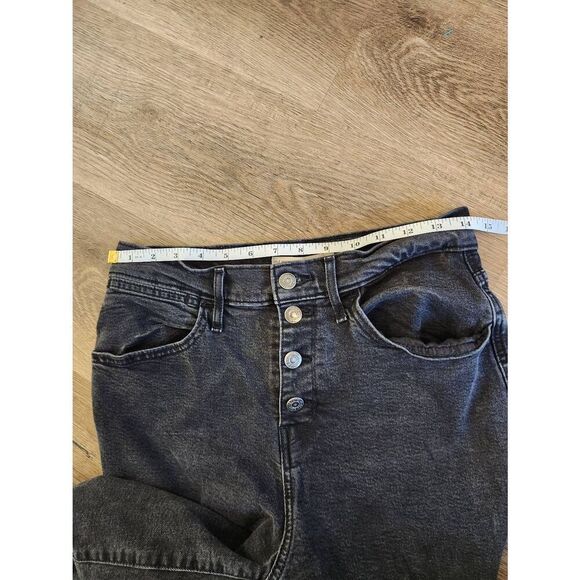 Levis Mile High Crop Wide-Leg Womens Denim Jeans size 28x24 Button Fly 5 pocket - Picture 4 of 9